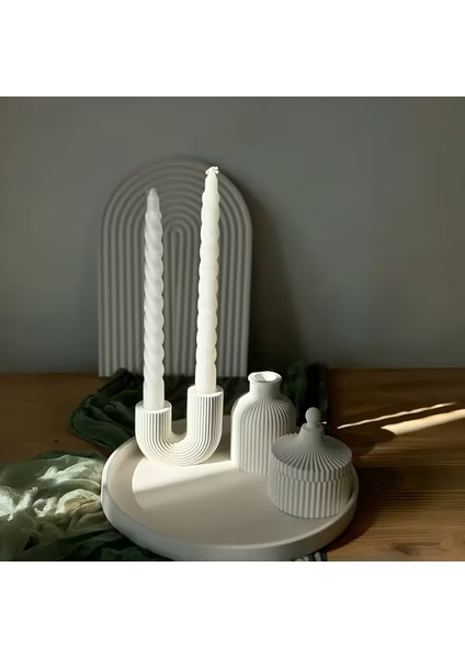 Kraliyet Modelli Çift Gözlü Mum Tutucu