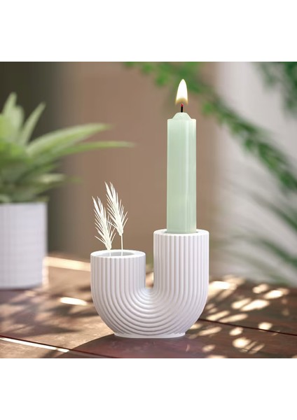 Kraliyet Modelli Çift Gözlü Mum Tutucu fiyatları