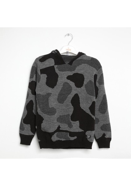 Erkek Çocuk Kamufulaj Desen Triko Kzak 6-16 Yaz