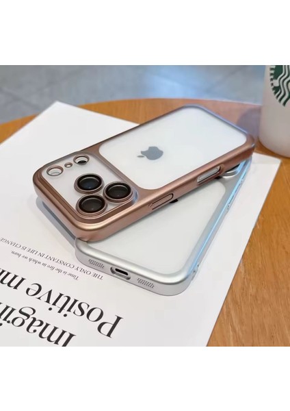 iPhone 17 Pro Max Kılıf Tam Kamera Korumalı Metalik Parlak Renkli Kenarlı Yumuşak Lensli Silikon Arkası Şeffaf Kapak fırsatları