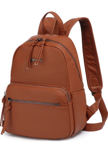 Barcelona Orta Boy Çok Cepli Yumuşak Tasarım Spor ve Günlük Kadın Sırt Çantası Taba fiyatları