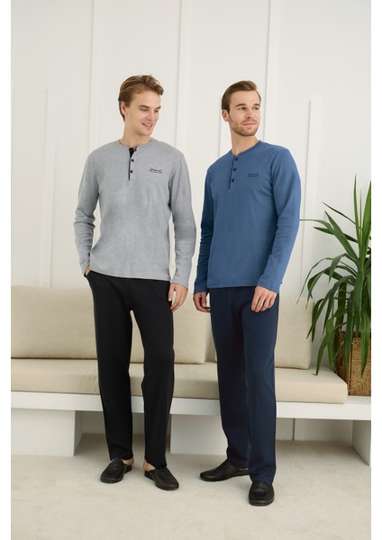 Erkek Uzun Kollu Muz Yaka Eşofman Takımı