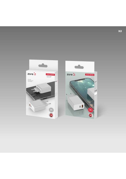 ​​tekno Grup Zore Xmac Serisi Zr-X2 Seyahat Şarj Başlığı - Beyaz