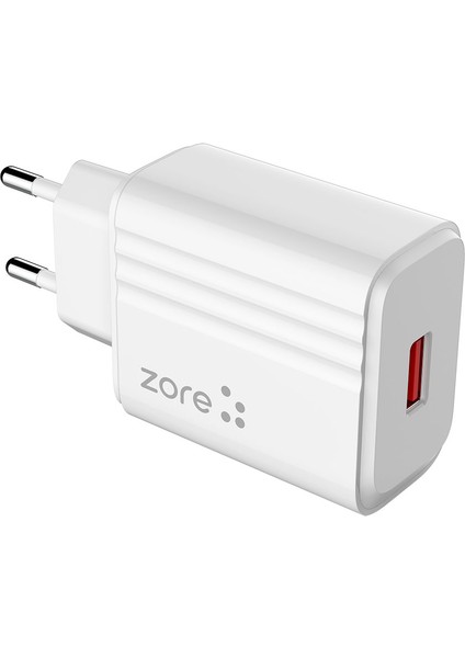 ​tekno Grup Zore Play Serisi Pl1 Type-C 2in1 Seyahat Şarj Aleti 12W - Beyaz