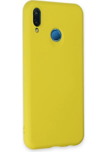 Huawei P20 Lite Kılıf Nano Içi Kadife Silikon - Sarı fiyatları
