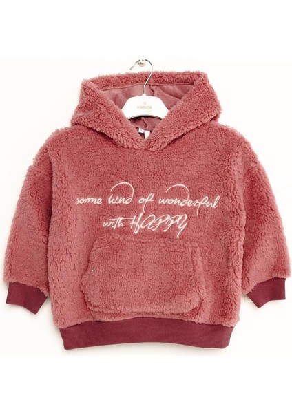 Kız Çocuk Kapşonlu Nakışlı Sweatshirt 6-16 Yaş - 423307