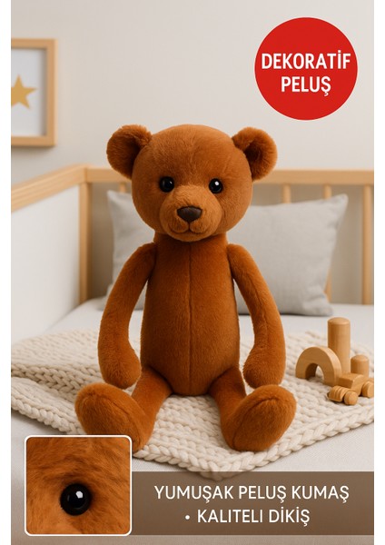 Nordik Ayı 40 cm Kahverengi – Yumuşak Peluş Oyuncak | Sarılabilir Hediye Bebek & Çocuk Peluş Ayıcık fiyatları