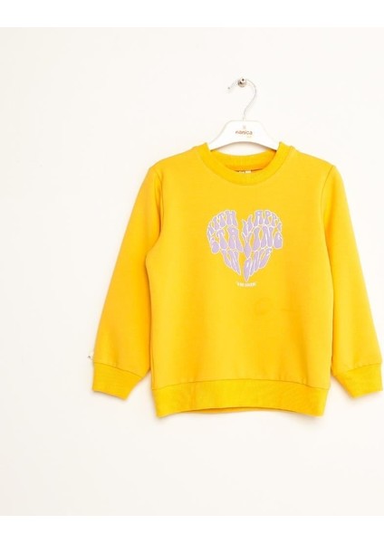 Kız Çocuk Baskılı Cotton Sweatshirt 1-5 Yaş - 423301