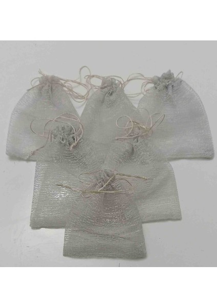Açık Gri Tül Kese 10*13 cm Ebatında 25 Adettir Hediyelik Bohçalık Çeyizlik