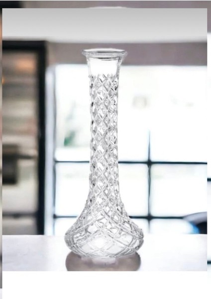 2'li Cam El Yapımı Burgu Model Karanfil Gül Vazosu 2