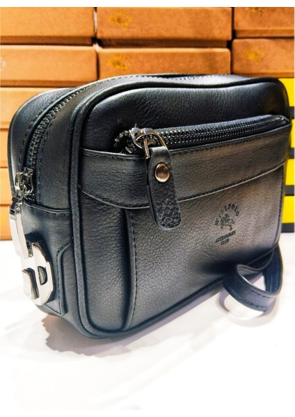 Bölmeli Çok Amaçlı Şifreli Gerçek Deri El Çantası