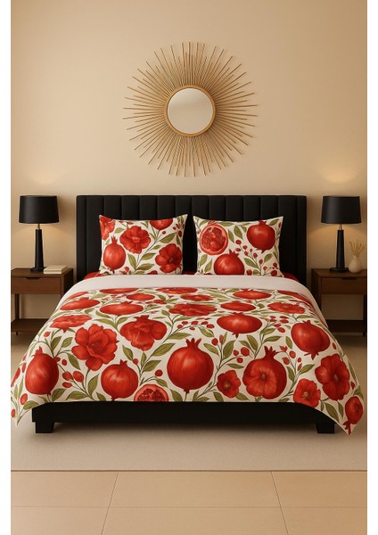 Uykulife Nar Desen Tek Kişilik Nevresim Seti