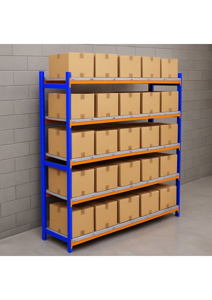 5 Katlı Depo Rafı Hafif Rack Raf 300-350 kg Taşıma Kapasiteli