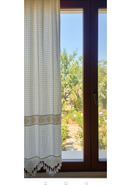 Otantik El Dantelli Monika Perde %100 Pamuklu Otantik Dokuma Güneşlik Perdesi fiyatları