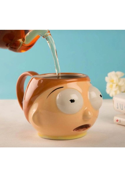 3D Morty Tasarım Seramik Kupa – Eğlenceli Karakter Mug – Koleksiyonluk Hediye Kupa