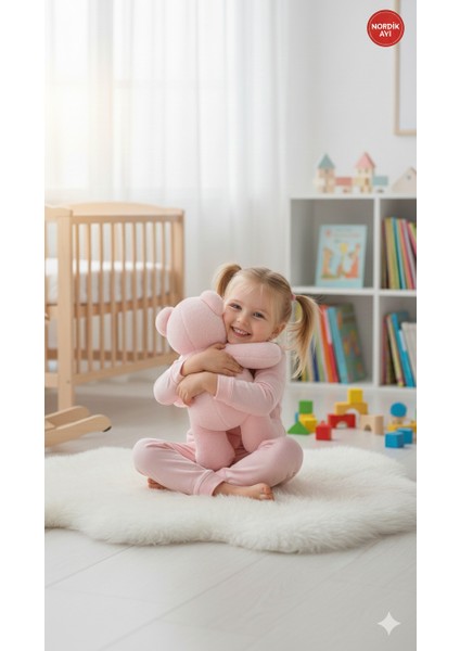 Nordik Ayı 40 cm Pembe – Yumuşak Peluş Oyuncak | Sarılabilir Hediye Bebek & Çocuk Peluş Ayıcık fırsatları