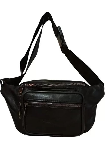 Bölmeli Deri Bel Çantası