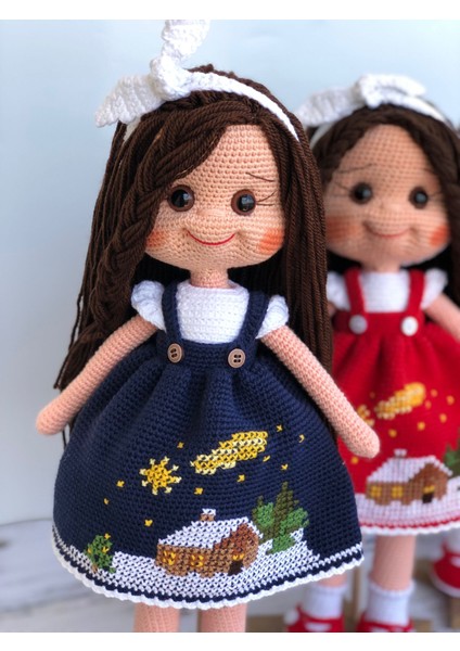 El Yapımı Lacivert Yılbaşı Evi Işlemeli Bebek fiyatları