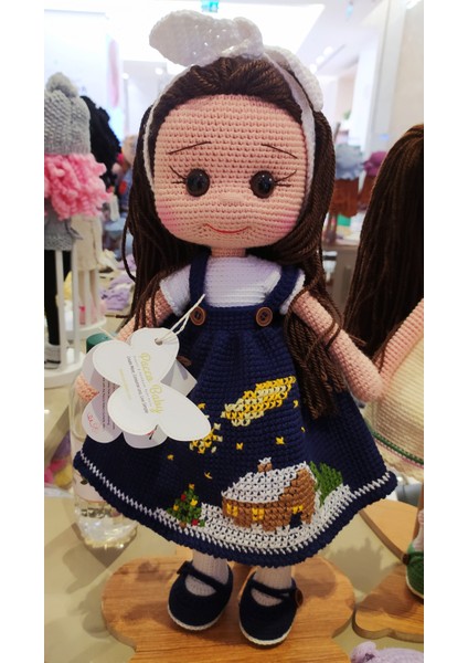 El Yapımı Lacivert Yılbaşı Evi Işlemeli Bebek modelleri