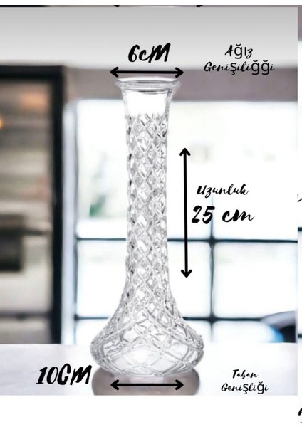 Cam El Yapımı Burgu Model Karanfil Gül Vazosu