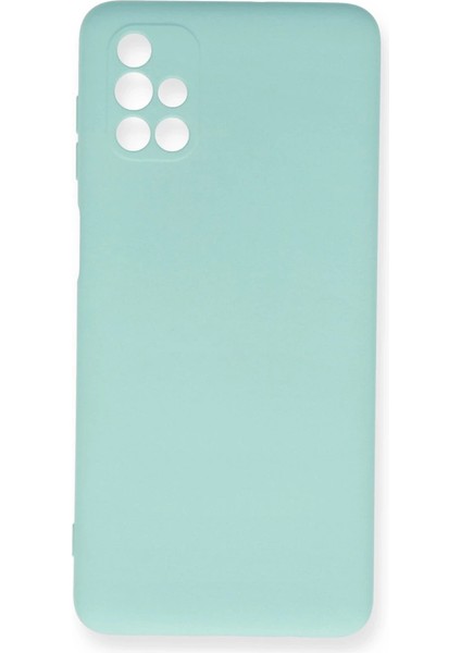 Samsung Galaxy M51 Kılıf Nano Içi Kadife Silikon - Turkuaz