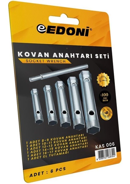 Kovan Anahtar Seti 6 Parça Kas 006