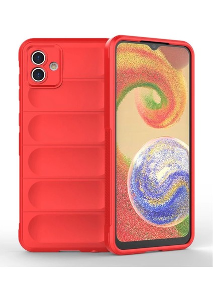 Samsung Galaxy A04E Kılıf Optimum Silikon - Kırmızı