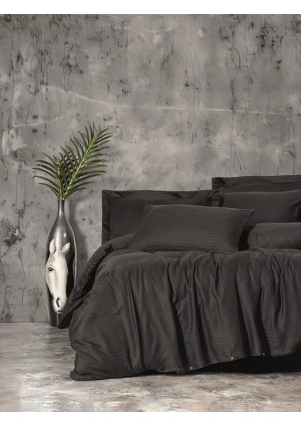 Cotton Box Çift Kişilik Smart Bambu Saten Nevresim Takımı Siyah modelleri