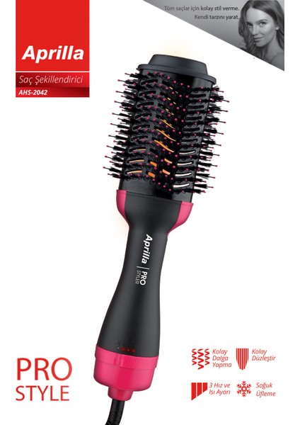 Hız Kademeli Soğuk Üfleme Saç Şekillendirici ve Düzleştirici Fön Tarağı