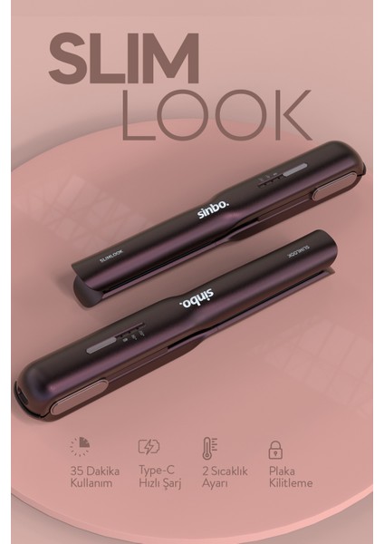 Pratik ve Kablosuz Saç Düzleştirici, Şarj Edilebilir, Hafif ve Kullanışlı