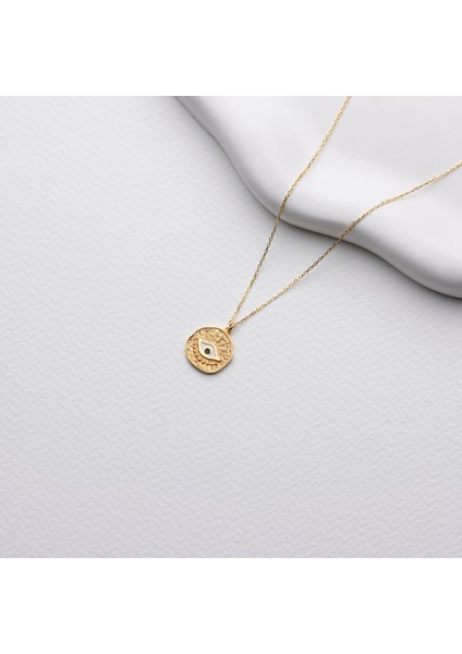 Mineli Renkli Nazar Gözü Madalyon Kolye fırsatları