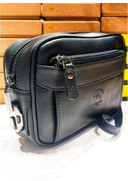 Bölmeli Çok Amaçlı Şifreli Gerçek Deri El Çantası