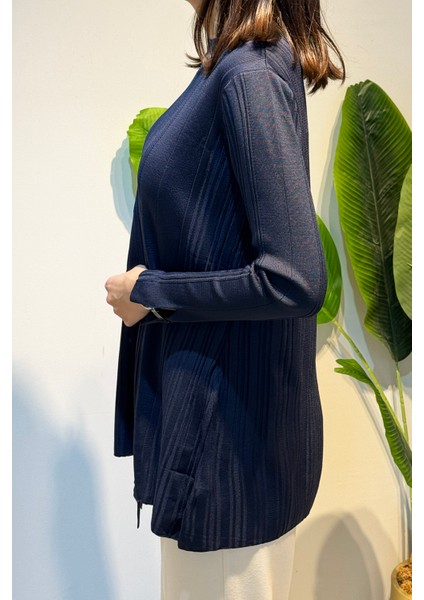 Aksesuar Detaylı Fitilli Triko Tunik 35041 Lacivert modelleri