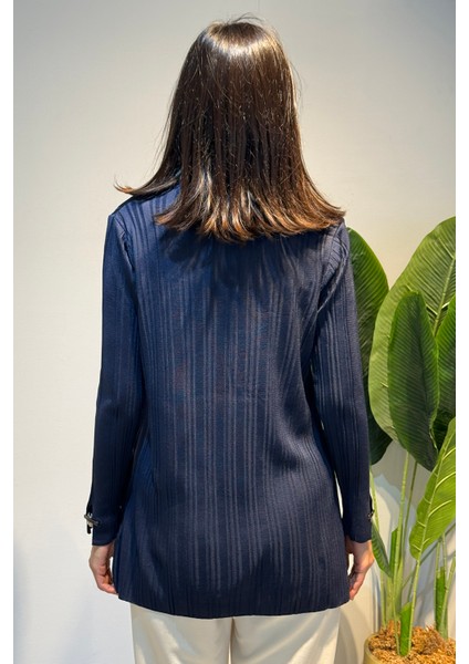 Aksesuar Detaylı Fitilli Triko Tunik 35041 Lacivert fırsatları