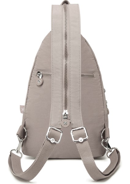 Smart Su Geçirmez Çok Cepli Küçük Boy Günlük Kadın Sırt Çantası Açık Vizon modelleri