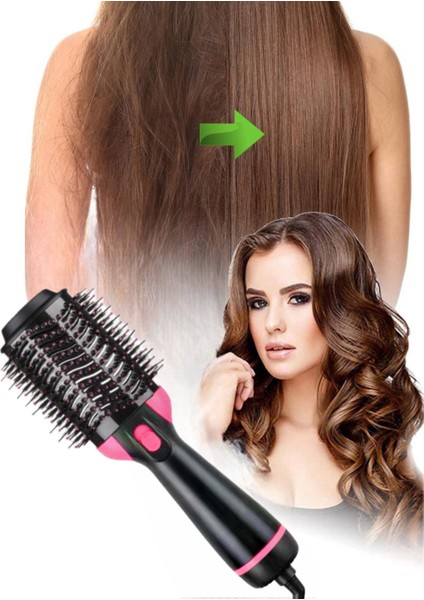 Iki Işlevli Saç Şekillendirme ve Düzleştirme Fön Tarağı 3'ü Bir Arada fiyatları