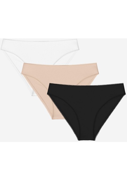Yeni Sezon Düz Bikini Külot 3'lü Paket