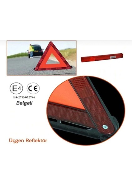 Üçgen Reflektör Metal Ayaklı Katlanabilir Kutulu Uyarı Ikaz Reflektörü fiyatları