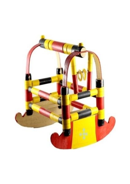 Dekoratif Oyuncak Nostaljik Ahşap Beşik,tahta Beşik 30CM El Boyaması Orjinal Ahşap Beşik fiyatları