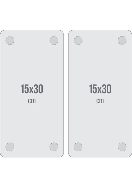 Cam Kahve Sofra Sunum Tablası 2'li Set Yılbaşı Gnome Cüce Desenli 30 x 15 cm fırsatları