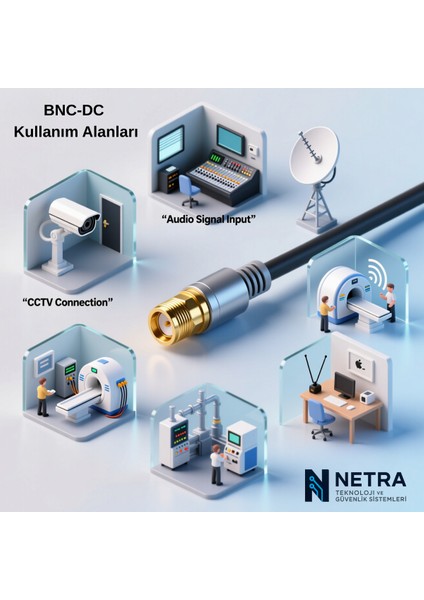Bnc – Dc Hazır Kablo (50 Adet) Kamera Güvenlik Sistemi Bağlantı Kablosu indirimleri