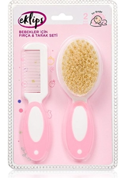 Bebek Fırça Tarak Seti (Mavi) – Doğal Kıllı, Nazik ve Güvenli Saç Bakımı