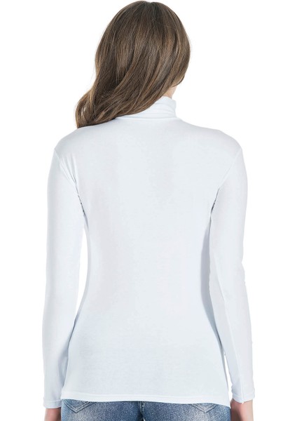 Balıkçı Yaka Uzun Kol Kadın Tişört 245 fiyatları