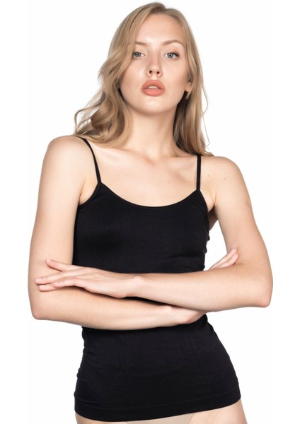 Siyah Mı Emay 5001 Soft Ip Askılı Uzun Atlet