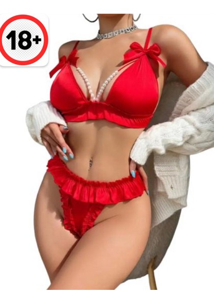 Derin V Ince Omuz Askısı Tasarımlı Iç Giyim Seti, Iç Giyim Sütyen ve Külot, Kadın Iç Giyim fırsatları