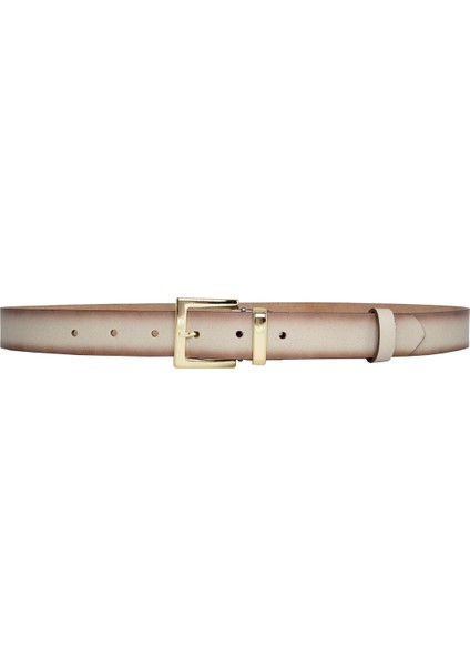 %100 Hakiki Deri, Gold Takım Tokalı 3 cm Vizon Kadın Kemeri; Elbise, Pantolon Kemeri=3cm-Kdn-47
