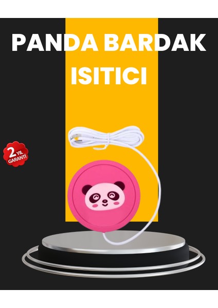 USB Güçlü Bardak Isıtma Altlığı 1.2m Kablo Silikon Kaymaz Figürlü