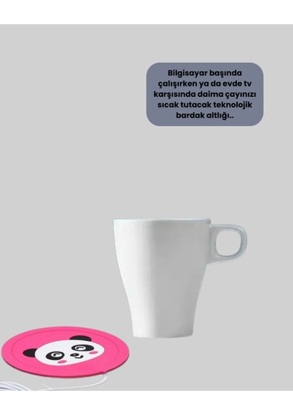 USB Güçlü Bardak Isıtma Altlığı 1.2m Kablo Silikon Kaymaz Figürlü fırsatları