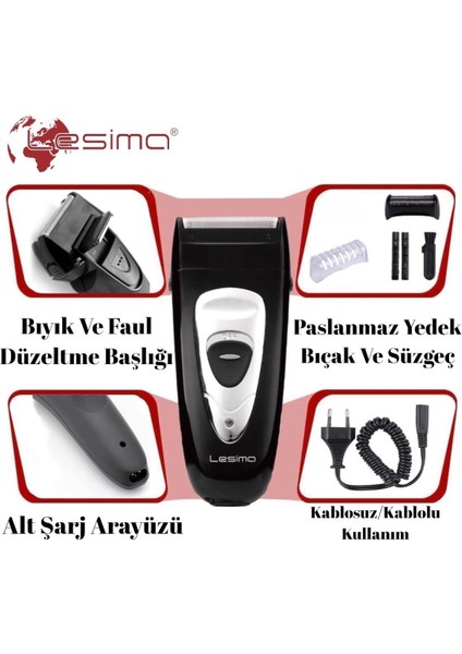 Prensipli ve Şık Tasarımlı Sakal ve Yanak Düzeltme Tıraş Makinesi