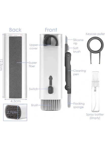Çok Fonksiyonlu 7 Parça Airpods Klavye Ekran Kulaklık Temizleme Kiti (5047) indirimleri